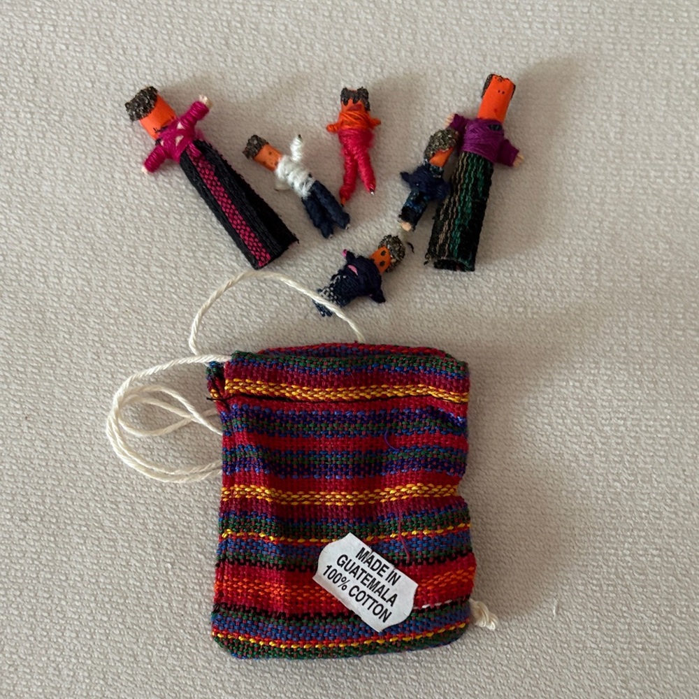 Guatemalan Worry Dolls with Bag